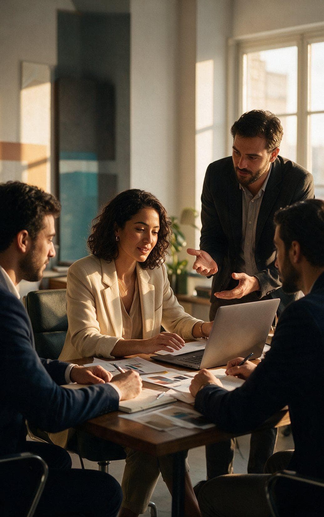 Executive team in discussion